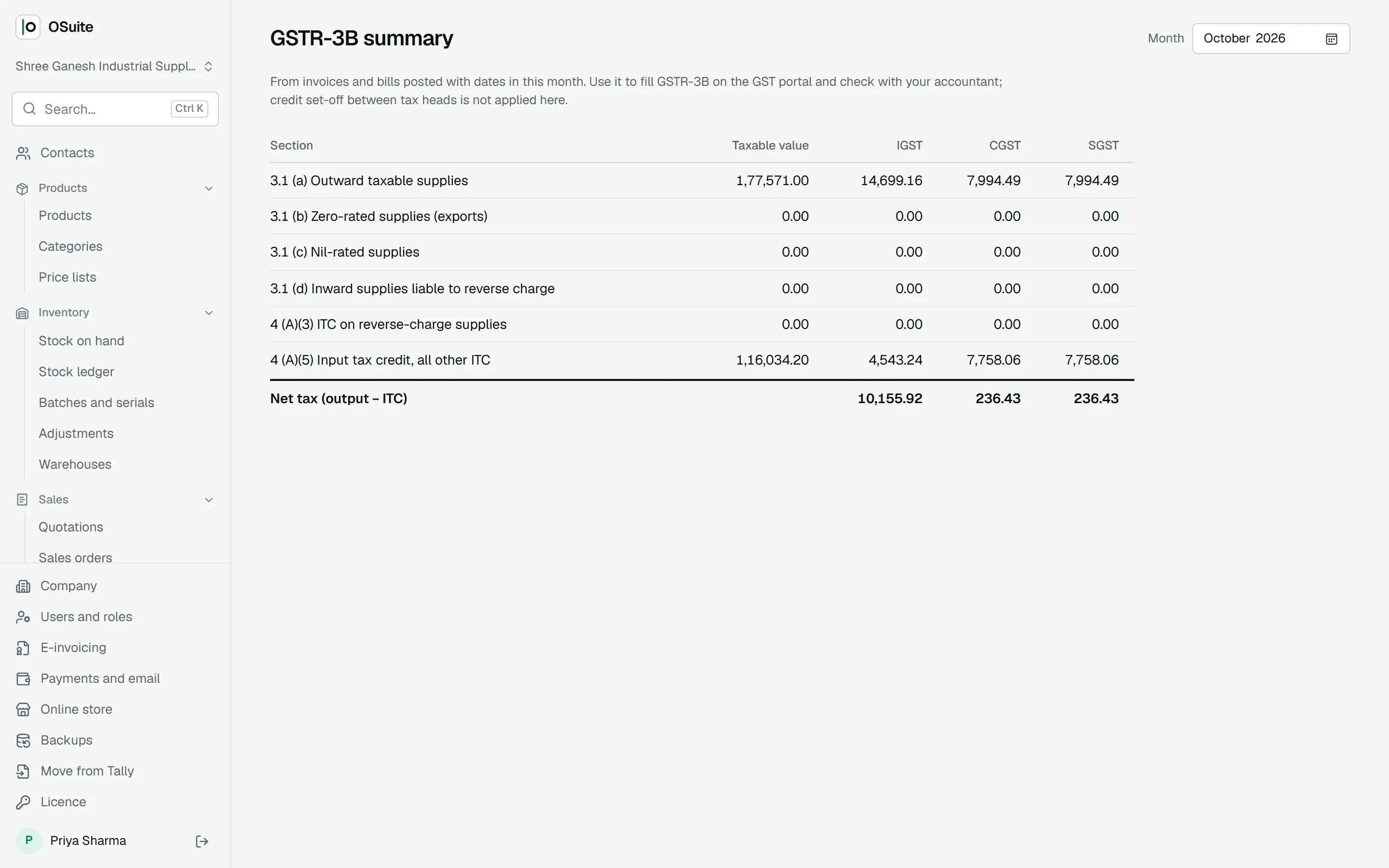 GSTR-3B: outward tax, input credit and what to pay